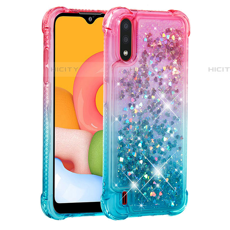 Silikon Hülle Handyhülle Gummi Schutzhülle Flexible Tasche Bling-Bling S02 für Samsung Galaxy A01 SM-A015