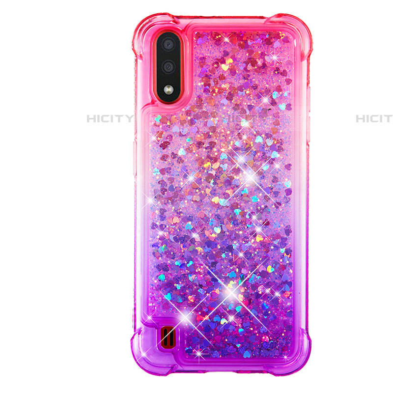 Silikon Hülle Handyhülle Gummi Schutzhülle Flexible Tasche Bling-Bling S02 für Samsung Galaxy A01 SM-A015