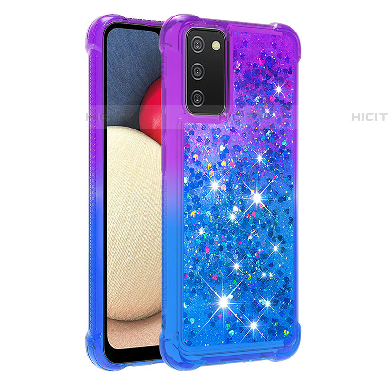 Silikon Hülle Handyhülle Gummi Schutzhülle Flexible Tasche Bling-Bling S02 für Samsung Galaxy A03s