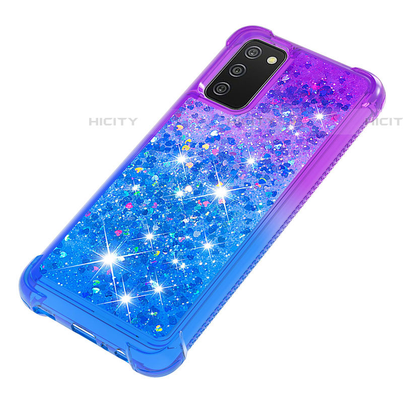 Silikon Hülle Handyhülle Gummi Schutzhülle Flexible Tasche Bling-Bling S02 für Samsung Galaxy A03s