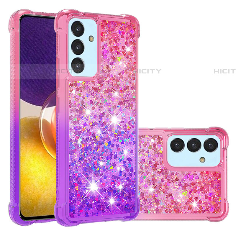 Silikon Hülle Handyhülle Gummi Schutzhülle Flexible Tasche Bling-Bling S02 für Samsung Galaxy A05s Pink