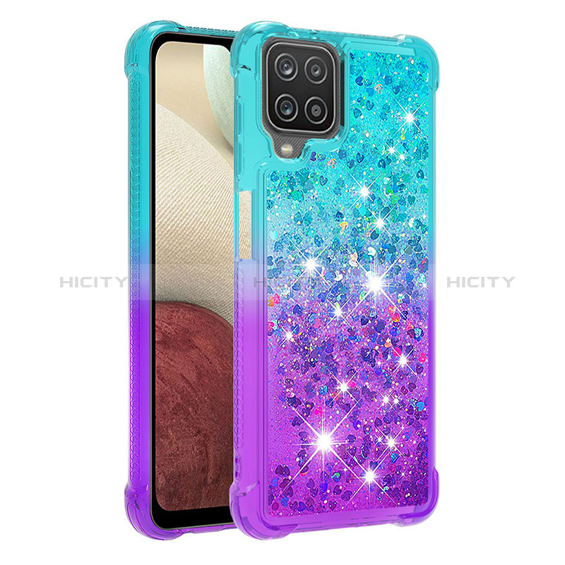 Silikon Hülle Handyhülle Gummi Schutzhülle Flexible Tasche Bling-Bling S02 für Samsung Galaxy A12