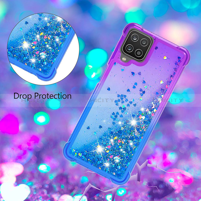 Silikon Hülle Handyhülle Gummi Schutzhülle Flexible Tasche Bling-Bling S02 für Samsung Galaxy A12