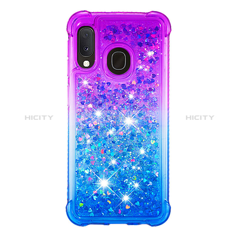 Silikon Hülle Handyhülle Gummi Schutzhülle Flexible Tasche Bling-Bling S02 für Samsung Galaxy A20e groß