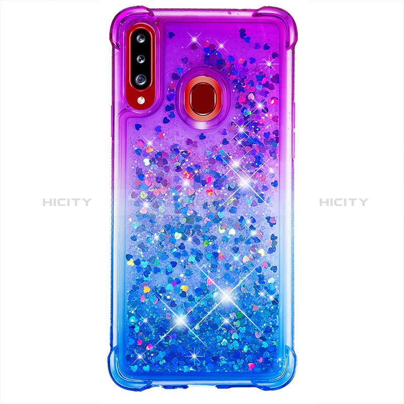 Silikon Hülle Handyhülle Gummi Schutzhülle Flexible Tasche Bling-Bling S02 für Samsung Galaxy A20s