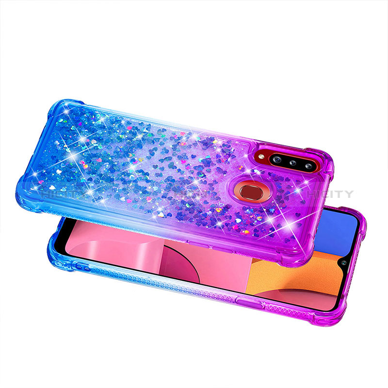 Silikon Hülle Handyhülle Gummi Schutzhülle Flexible Tasche Bling-Bling S02 für Samsung Galaxy A20s