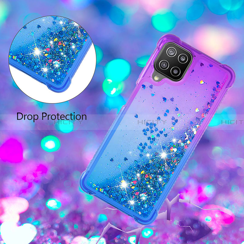 Silikon Hülle Handyhülle Gummi Schutzhülle Flexible Tasche Bling-Bling S02 für Samsung Galaxy A22 4G groß