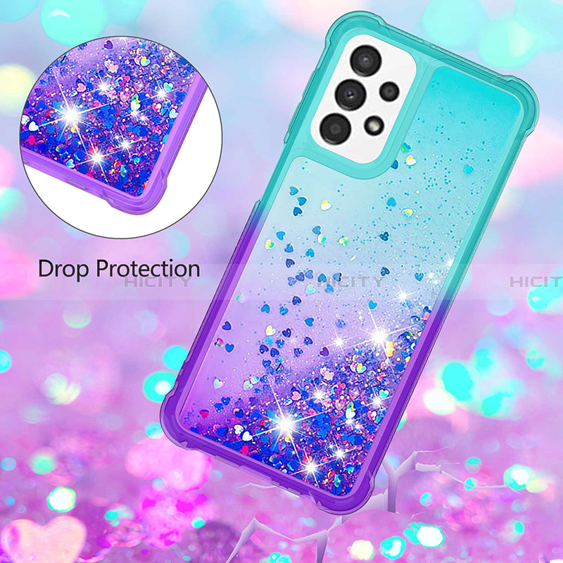 Silikon Hülle Handyhülle Gummi Schutzhülle Flexible Tasche Bling-Bling S02 für Samsung Galaxy A23 4G groß