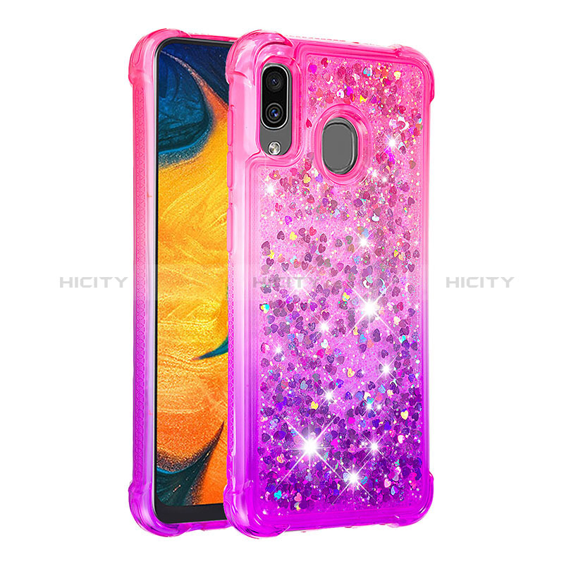 Silikon Hülle Handyhülle Gummi Schutzhülle Flexible Tasche Bling-Bling S02 für Samsung Galaxy A30