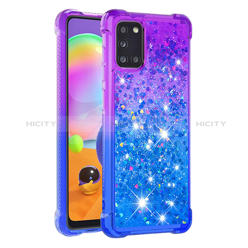 Silikon Hülle Handyhülle Gummi Schutzhülle Flexible Tasche Bling-Bling S02 für Samsung Galaxy A31 groß