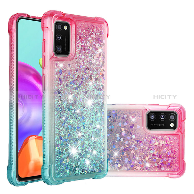 Silikon Hülle Handyhülle Gummi Schutzhülle Flexible Tasche Bling-Bling S02 für Samsung Galaxy A41 groß