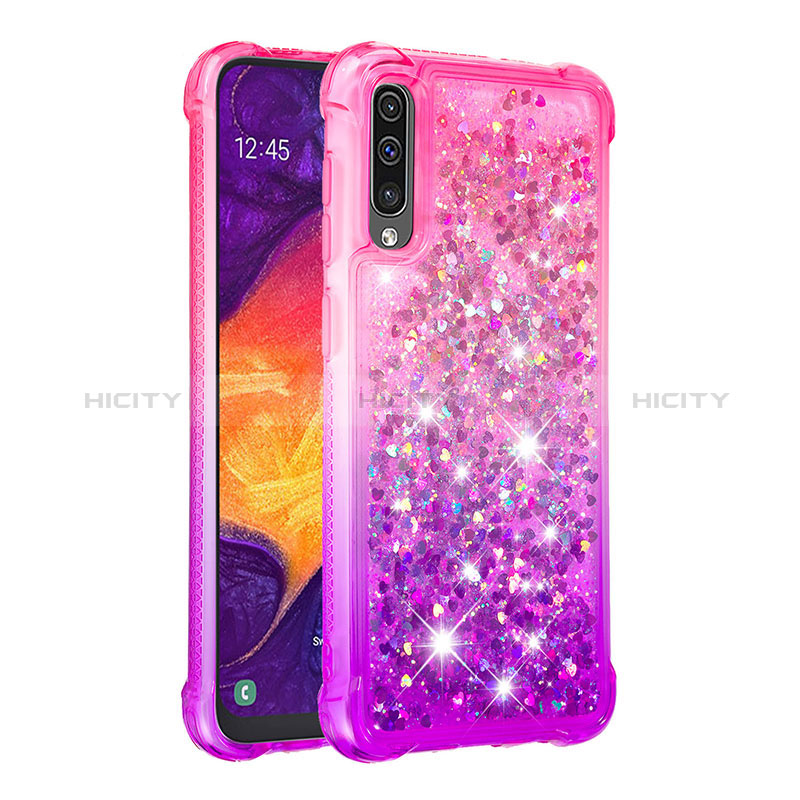 Silikon Hülle Handyhülle Gummi Schutzhülle Flexible Tasche Bling-Bling S02 für Samsung Galaxy A50