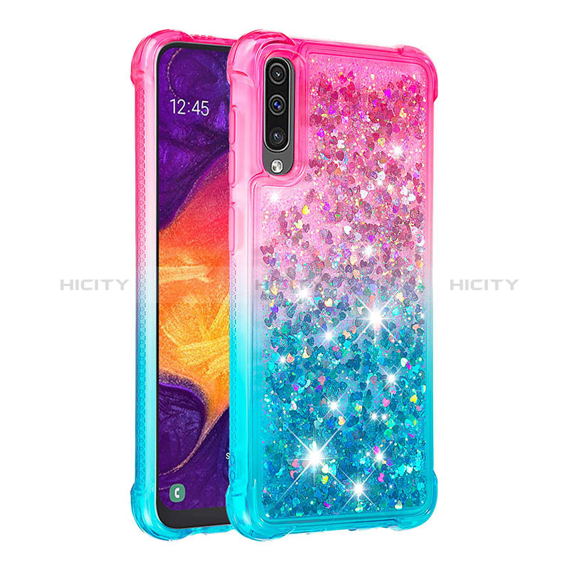 Silikon Hülle Handyhülle Gummi Schutzhülle Flexible Tasche Bling-Bling S02 für Samsung Galaxy A50