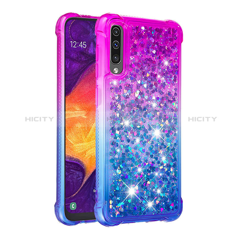 Silikon Hülle Handyhülle Gummi Schutzhülle Flexible Tasche Bling-Bling S02 für Samsung Galaxy A50