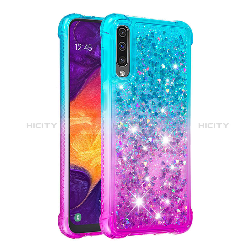 Silikon Hülle Handyhülle Gummi Schutzhülle Flexible Tasche Bling-Bling S02 für Samsung Galaxy A50