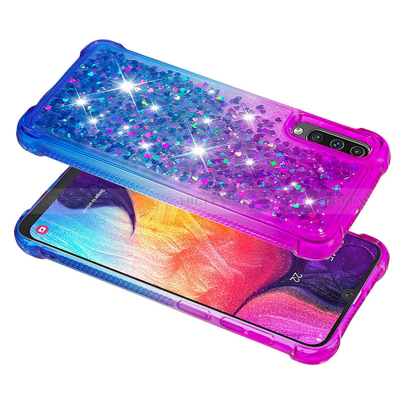 Silikon Hülle Handyhülle Gummi Schutzhülle Flexible Tasche Bling-Bling S02 für Samsung Galaxy A50