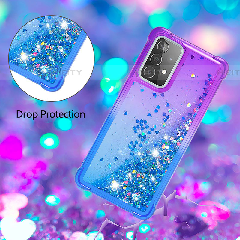 Silikon Hülle Handyhülle Gummi Schutzhülle Flexible Tasche Bling-Bling S02 für Samsung Galaxy A52 4G groß