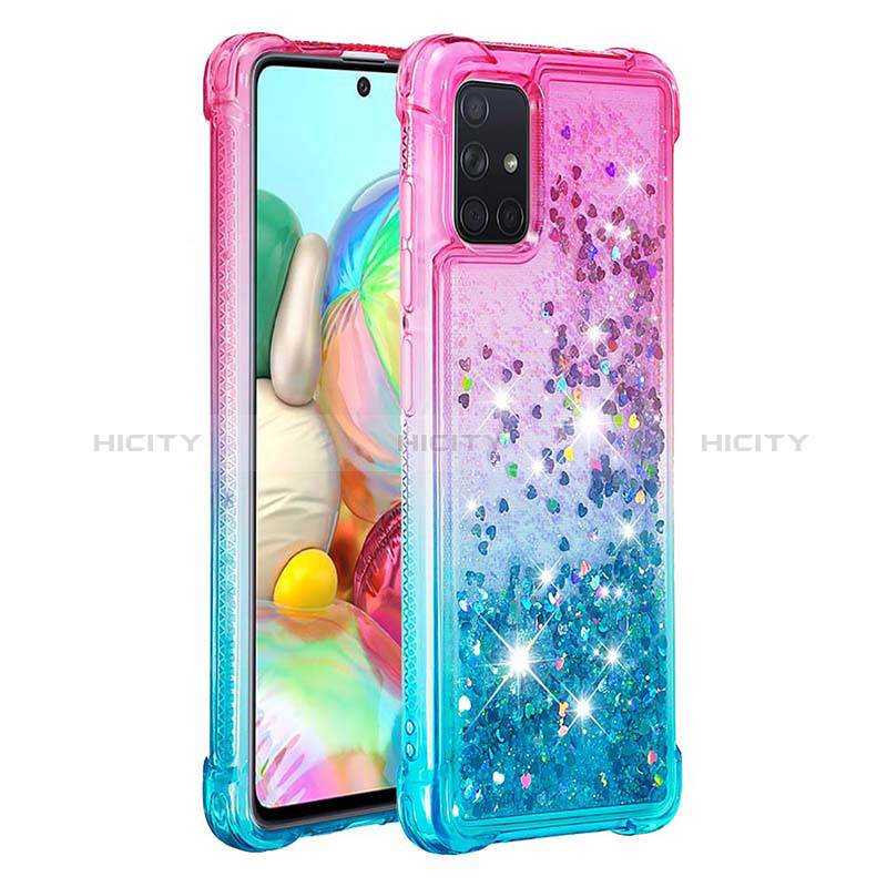 Silikon Hülle Handyhülle Gummi Schutzhülle Flexible Tasche Bling-Bling S02 für Samsung Galaxy A71 4G A715