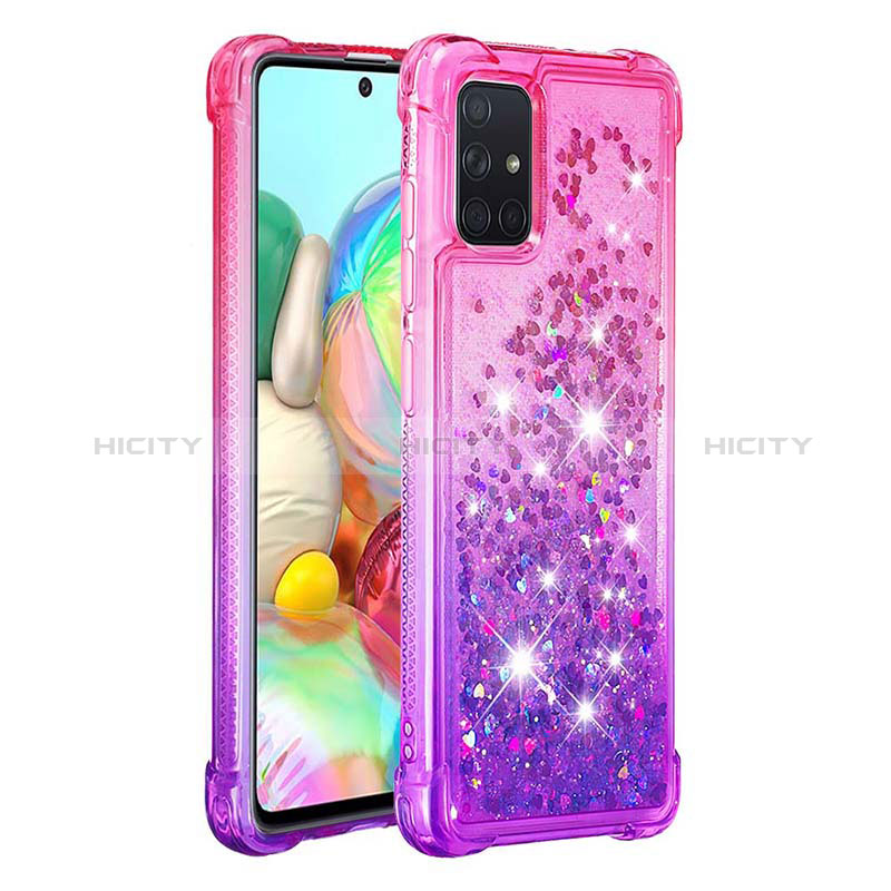 Silikon Hülle Handyhülle Gummi Schutzhülle Flexible Tasche Bling-Bling S02 für Samsung Galaxy A71 5G groß