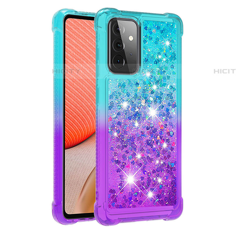 Silikon Hülle Handyhülle Gummi Schutzhülle Flexible Tasche Bling-Bling S02 für Samsung Galaxy A72 4G