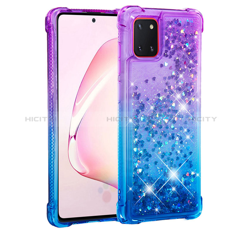 Silikon Hülle Handyhülle Gummi Schutzhülle Flexible Tasche Bling-Bling S02 für Samsung Galaxy A81