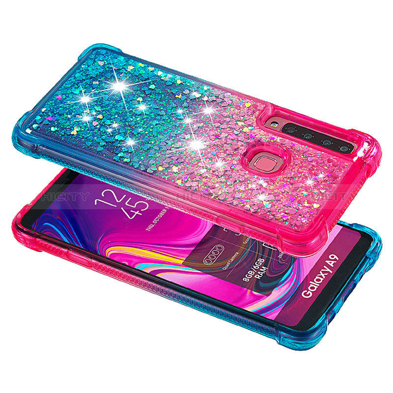 Silikon Hülle Handyhülle Gummi Schutzhülle Flexible Tasche Bling-Bling S02 für Samsung Galaxy A9 Star Pro groß