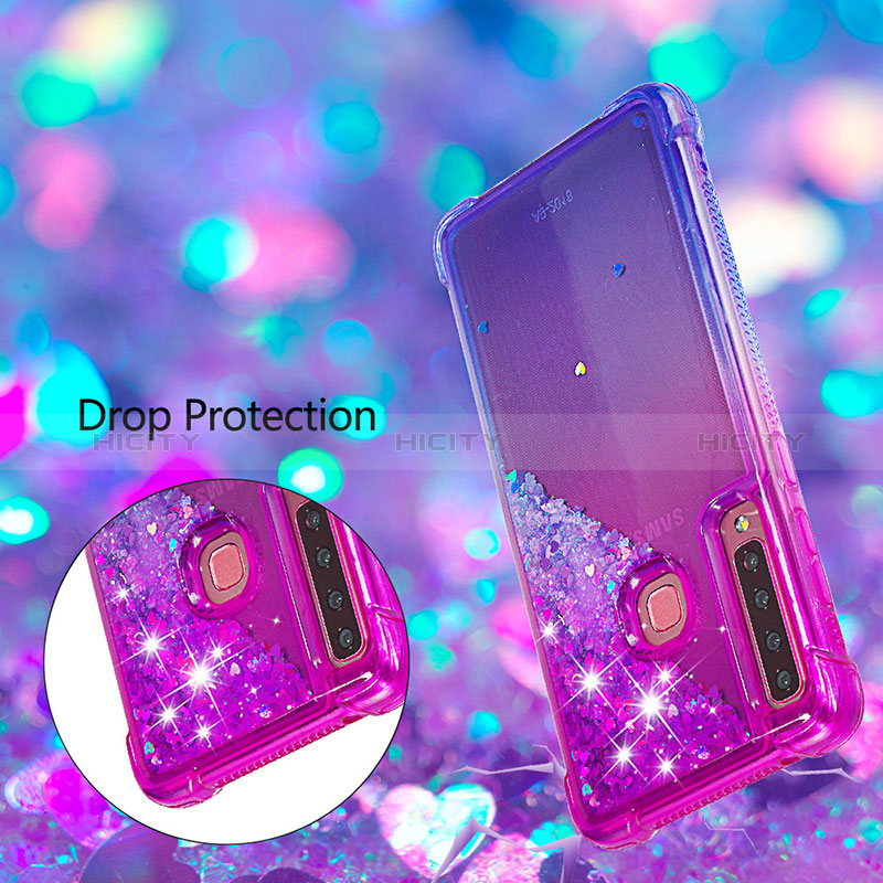 Silikon Hülle Handyhülle Gummi Schutzhülle Flexible Tasche Bling-Bling S02 für Samsung Galaxy A9 Star Pro groß