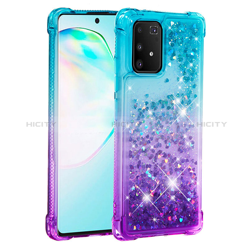 Silikon Hülle Handyhülle Gummi Schutzhülle Flexible Tasche Bling-Bling S02 für Samsung Galaxy A91