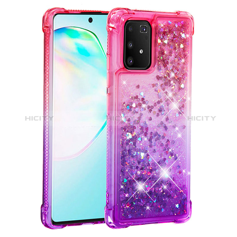 Silikon Hülle Handyhülle Gummi Schutzhülle Flexible Tasche Bling-Bling S02 für Samsung Galaxy A91