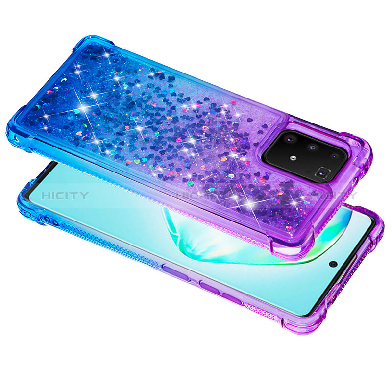 Silikon Hülle Handyhülle Gummi Schutzhülle Flexible Tasche Bling-Bling S02 für Samsung Galaxy A91