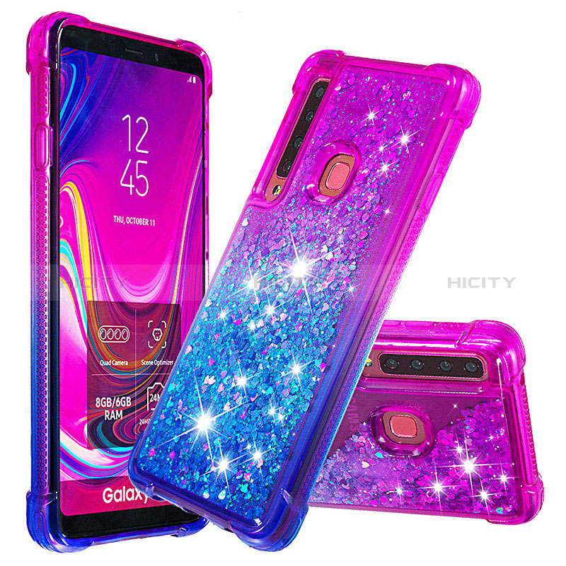 Silikon Hülle Handyhülle Gummi Schutzhülle Flexible Tasche Bling-Bling S02 für Samsung Galaxy A9s groß