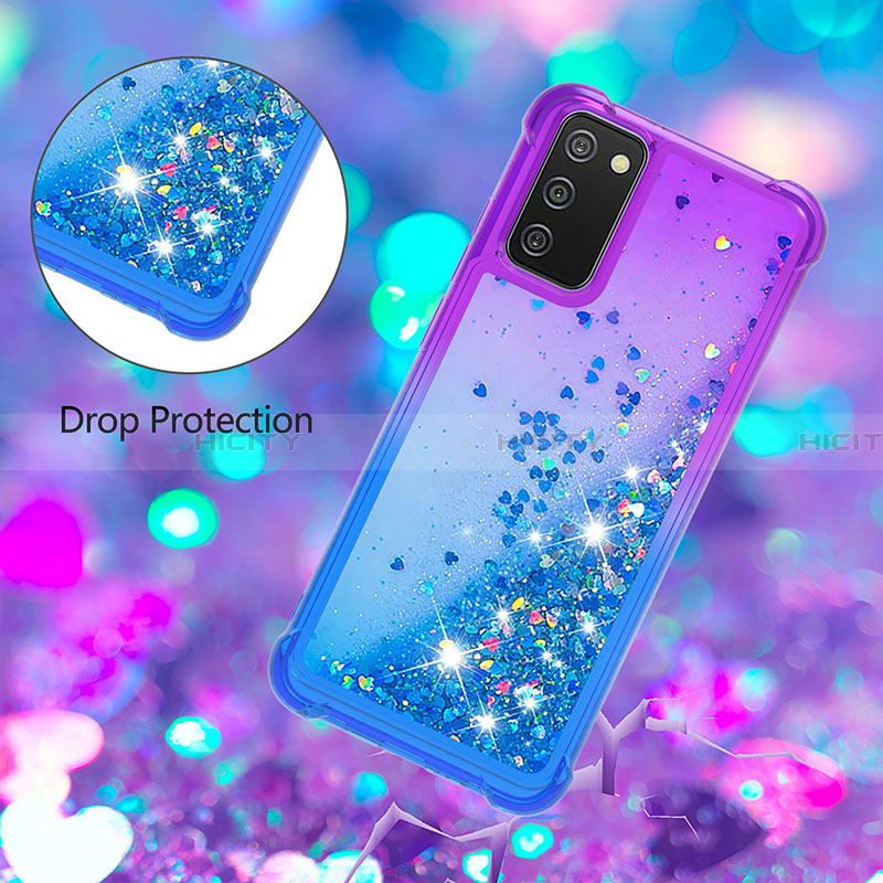 Silikon Hülle Handyhülle Gummi Schutzhülle Flexible Tasche Bling-Bling S02 für Samsung Galaxy F02S SM-E025F groß