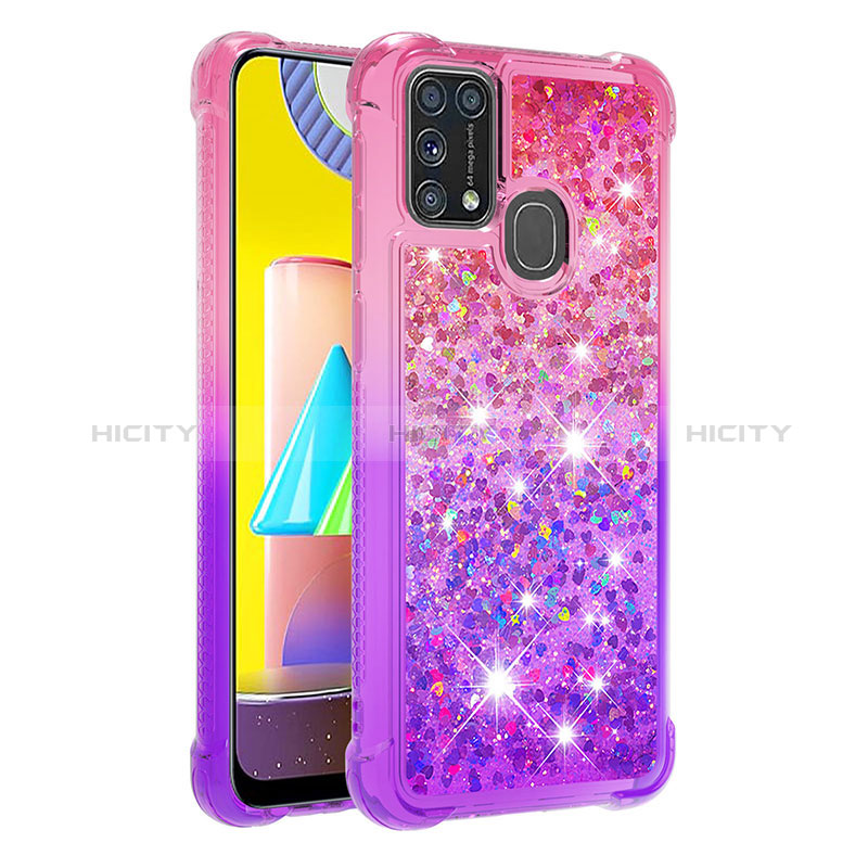 Silikon Hülle Handyhülle Gummi Schutzhülle Flexible Tasche Bling-Bling S02 für Samsung Galaxy M31