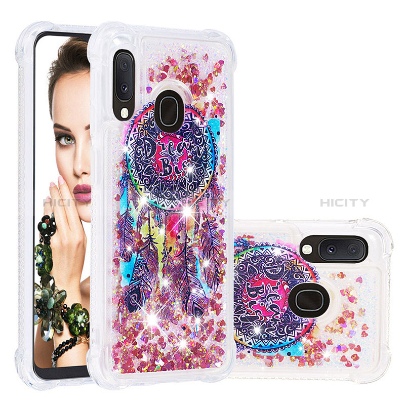 Silikon Hülle Handyhülle Gummi Schutzhülle Flexible Tasche Bling-Bling S03 für Samsung Galaxy A20e groß