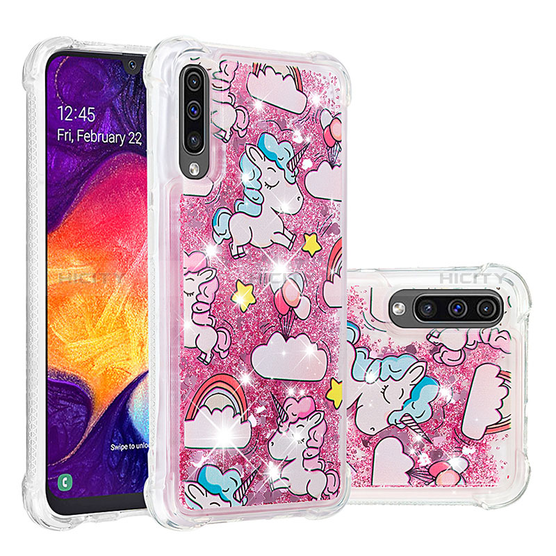 Silikon Hülle Handyhülle Gummi Schutzhülle Flexible Tasche Bling-Bling S03 für Samsung Galaxy A50