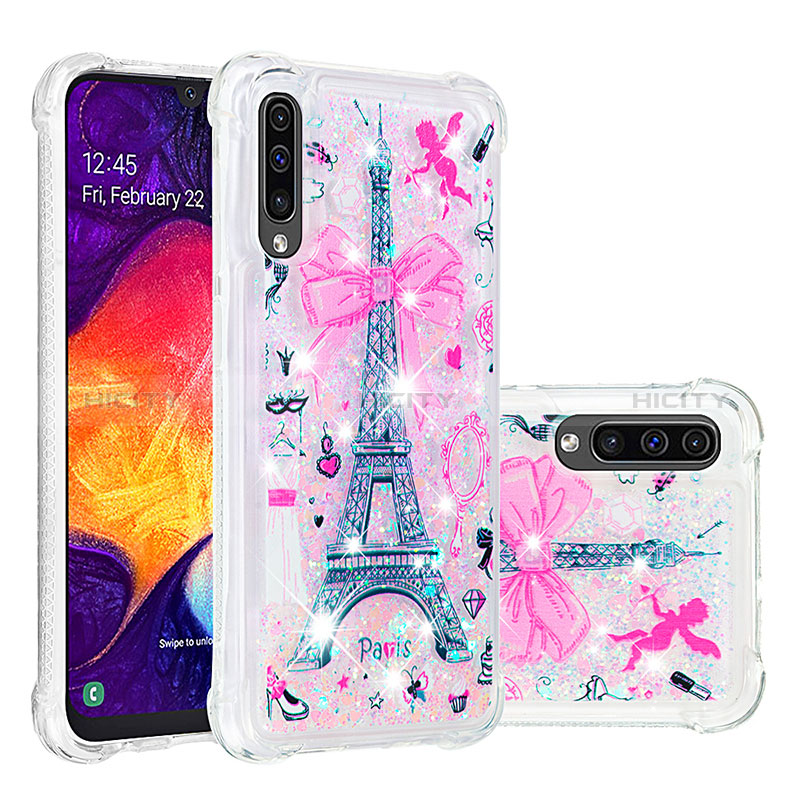 Silikon Hülle Handyhülle Gummi Schutzhülle Flexible Tasche Bling-Bling S03 für Samsung Galaxy A50