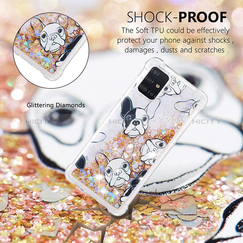 Silikon Hülle Handyhülle Gummi Schutzhülle Flexible Tasche Bling-Bling S03 für Samsung Galaxy A51 5G groß