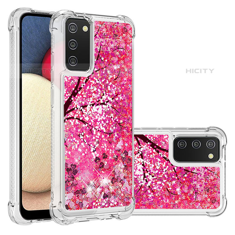 Silikon Hülle Handyhülle Gummi Schutzhülle Flexible Tasche Bling-Bling S03 für Samsung Galaxy M02s Pink Plus