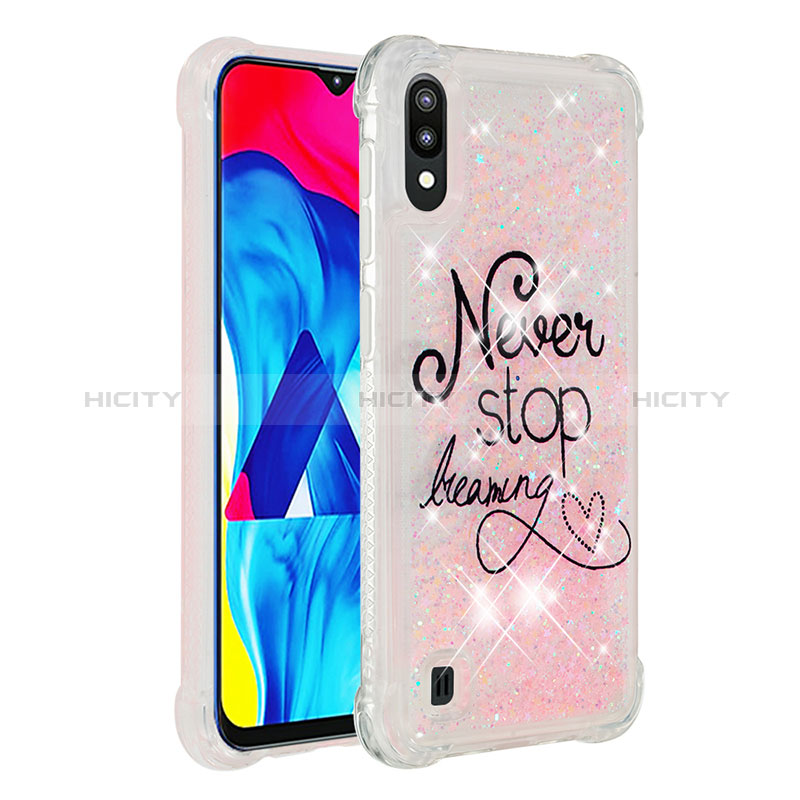 Silikon Hülle Handyhülle Gummi Schutzhülle Flexible Tasche Bling-Bling S03 für Samsung Galaxy M10