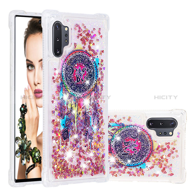 Silikon Hülle Handyhülle Gummi Schutzhülle Flexible Tasche Bling-Bling S03 für Samsung Galaxy Note 10 Plus 5G Rot Plus