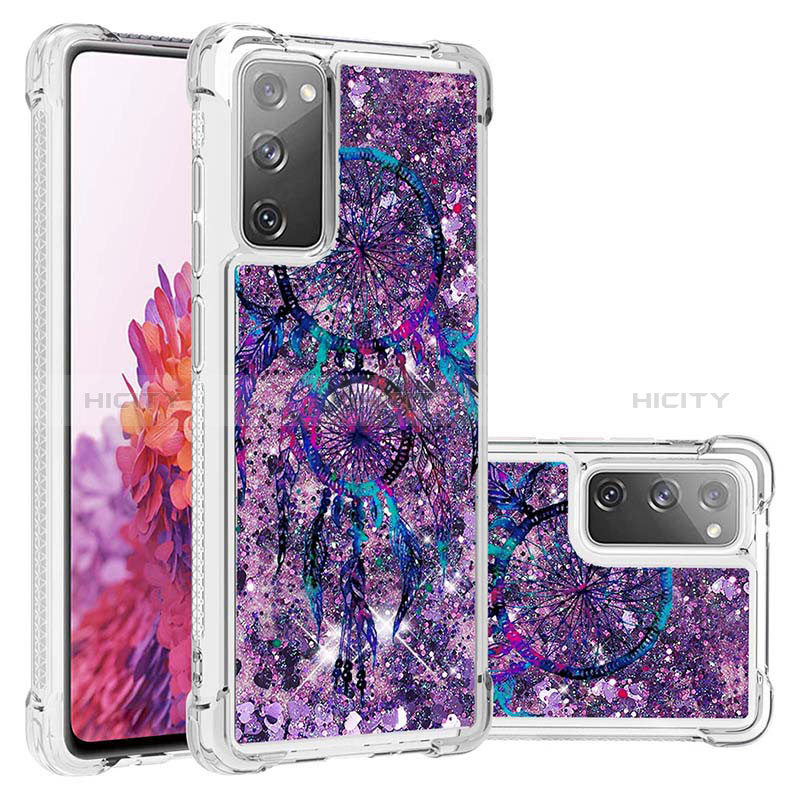 Silikon Hülle Handyhülle Gummi Schutzhülle Flexible Tasche Bling-Bling S03 für Samsung Galaxy S20 FE 5G Violett Plus