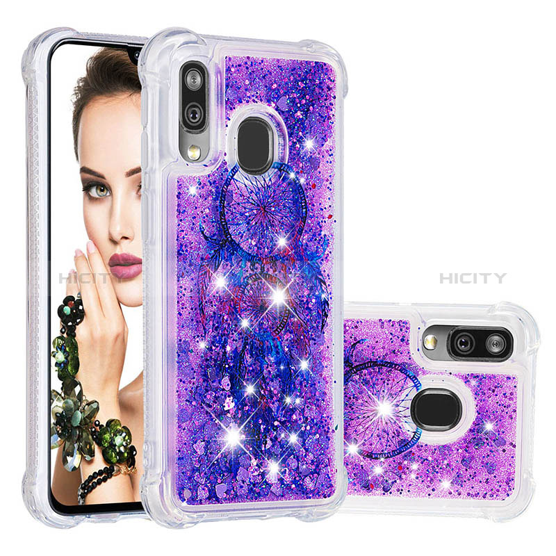 Silikon Hülle Handyhülle Gummi Schutzhülle Flexible Tasche Bling-Bling S04 für Samsung Galaxy A40