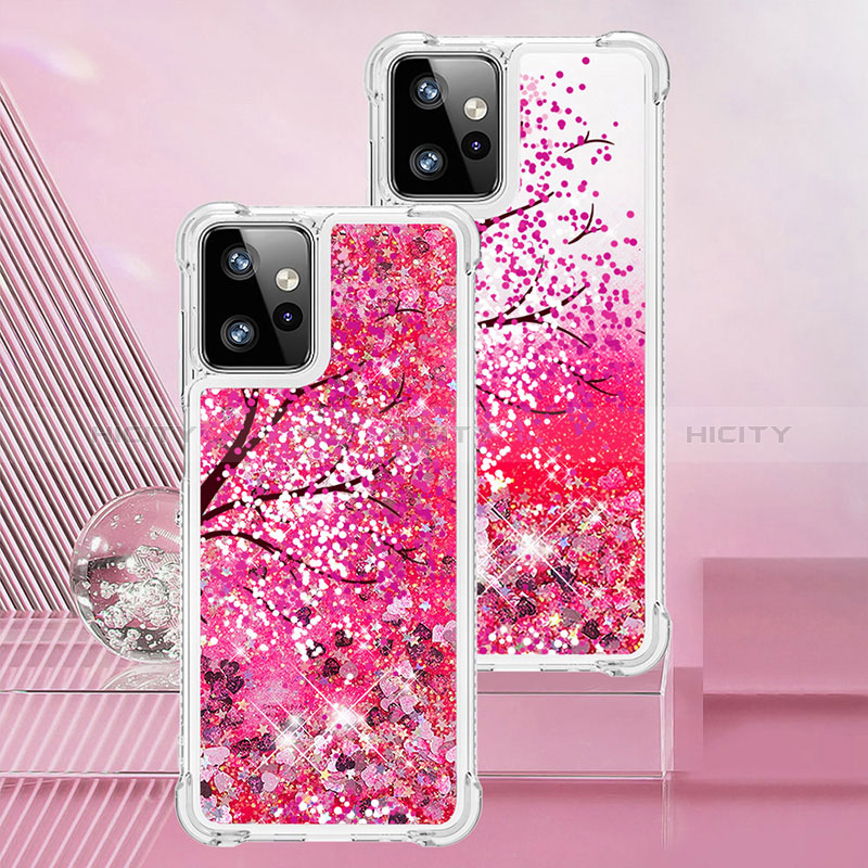 Silikon Hülle Handyhülle Gummi Schutzhülle Flexible Tasche Bling-Bling YB1 für Motorola Moto G Power 5G (2023) Pink Plus