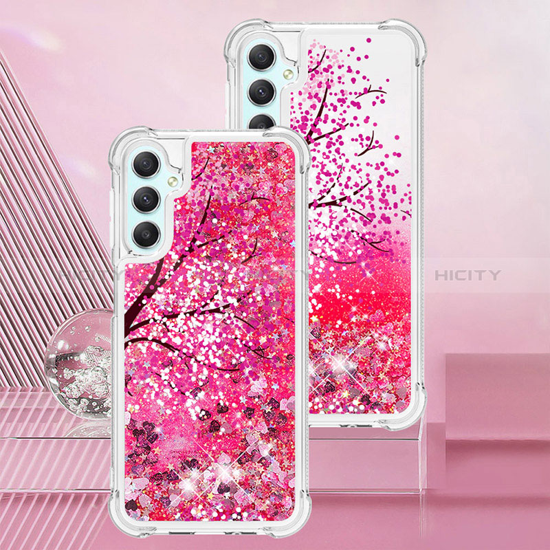 Silikon Hülle Handyhülle Gummi Schutzhülle Flexible Tasche Bling-Bling YB1 für Samsung Galaxy A25 5G Pink