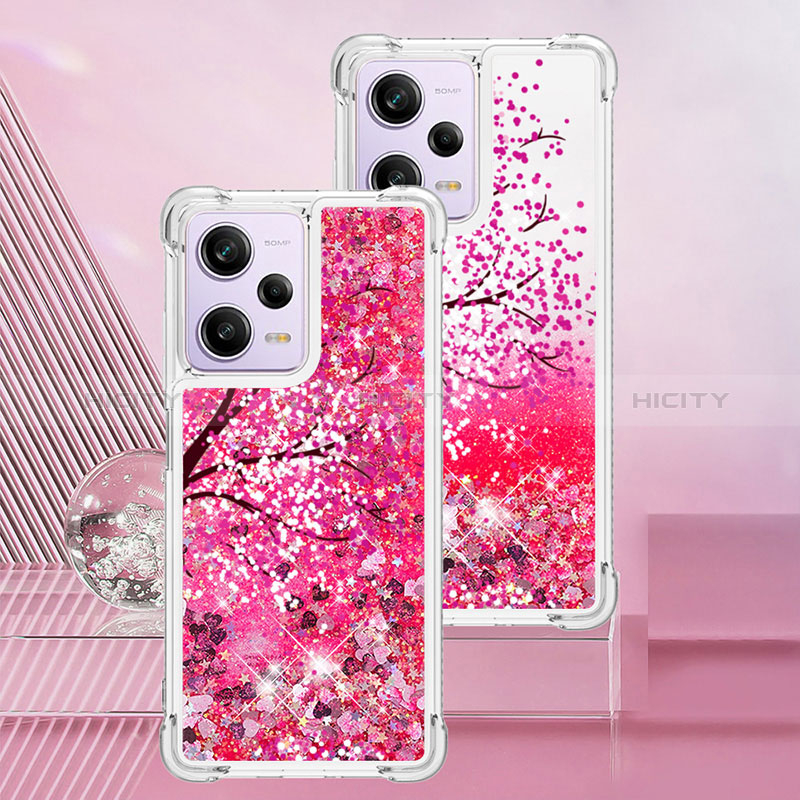 Silikon Hülle Handyhülle Gummi Schutzhülle Flexible Tasche Bling-Bling YB1 für Xiaomi Redmi Note 12 Pro 5G Pink Plus