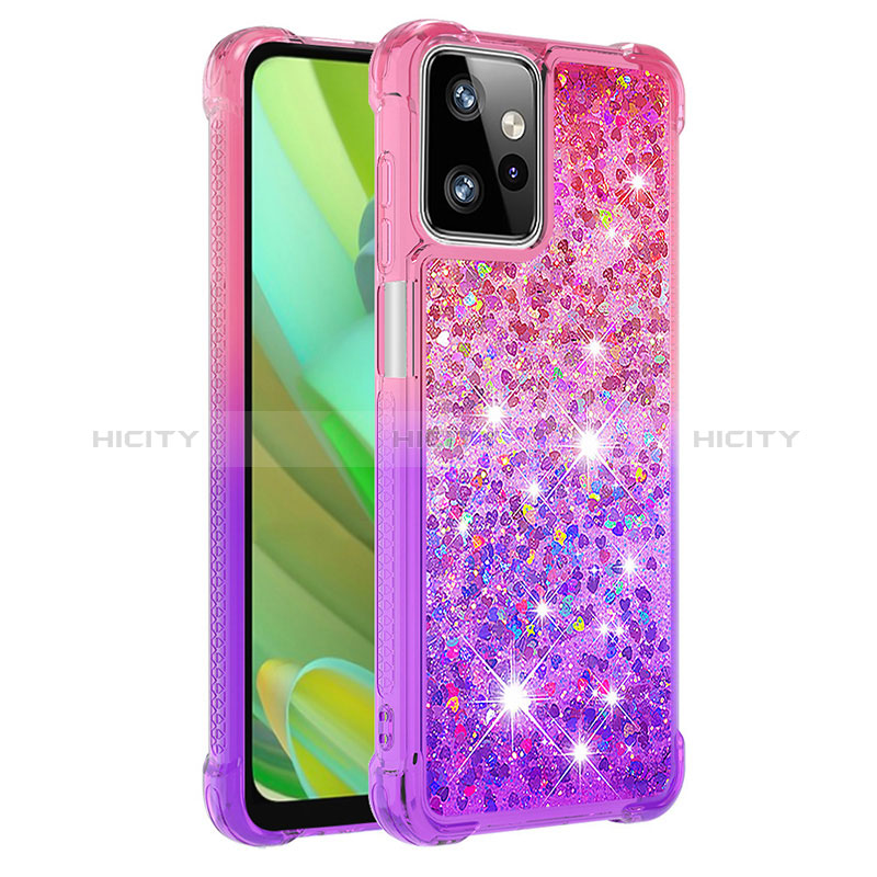 Silikon Hülle Handyhülle Gummi Schutzhülle Flexible Tasche Bling-Bling YB2 für Motorola Moto G Power 5G (2023) Pink Plus