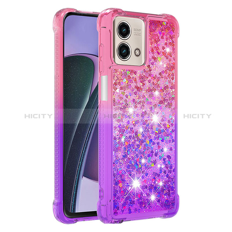 Silikon Hülle Handyhülle Gummi Schutzhülle Flexible Tasche Bling-Bling YB2 für Motorola Moto G Stylus (2023) 5G Pink