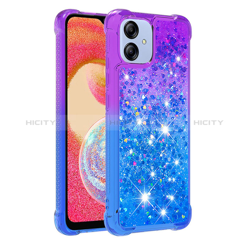 Silikon Hülle Handyhülle Gummi Schutzhülle Flexible Tasche Bling-Bling YB2 für Samsung Galaxy A04 4G Violett