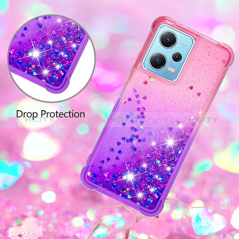 Silikon Hülle Handyhülle Gummi Schutzhülle Flexible Tasche Bling-Bling YB2 für Xiaomi Redmi Note 12 5G groß