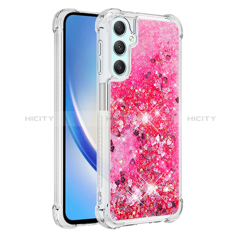 Silikon Hülle Handyhülle Gummi Schutzhülle Flexible Tasche Bling-Bling YB3 für Samsung Galaxy A24 4G Pink